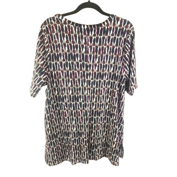 Lane Bryant Women's T Shirt Size 18/20 Brown Black Gray Short Sleeve - Picture 4 of 4